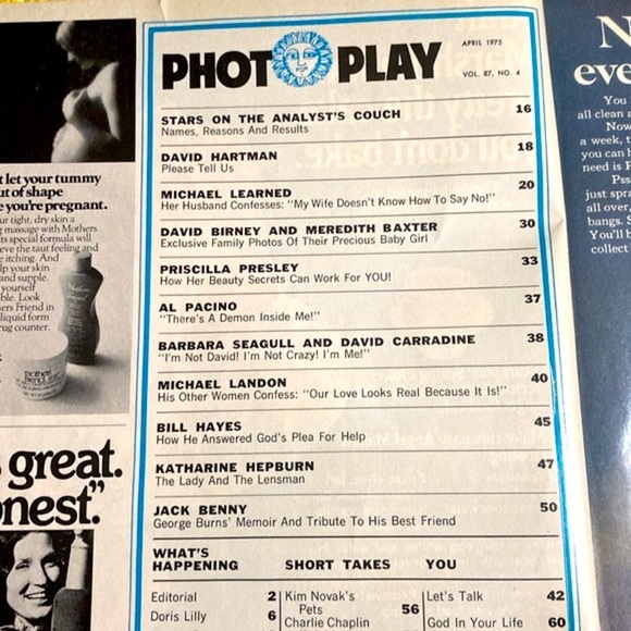 LITTLE HOUSE ON THE PRAIRIE MICHAEL LANDON PHOTOPLAY MAGAZINE APRIL 1975 - Picture 9 of 10